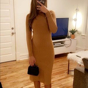 Tan knit dress